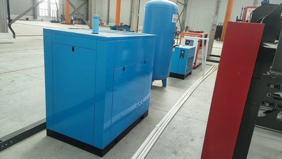 पीएलसी इंडस्ट्रियल स्क्रू कंप्रेसर एयर ड्रायर डायरेक्ट बेल्ट ड्राइव सिस्टम के साथ