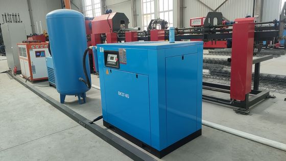 पीएलसी नियंत्रित इलेक्ट्रिक स्क्रू कंप्रेसर 37/22kw कम शोर स्तर के साथ