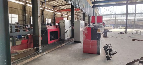 टच स्क्रीन नियंत्रित ग्रिड बीम वेल्डिंग उत्पादन लाइन लंबाई में ±5 मिमी/मीटर की त्रुटि के साथ